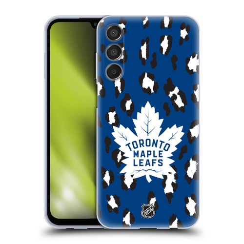NHL Toronto Maple Leafs Leopard Patten Soft Gel Case for Samsung Galaxy M15/F15 5G