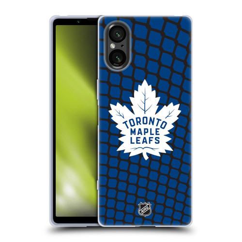 NHL Toronto Maple Leafs Net Pattern Soft Gel Case for Sony Xperia 5 V 5G