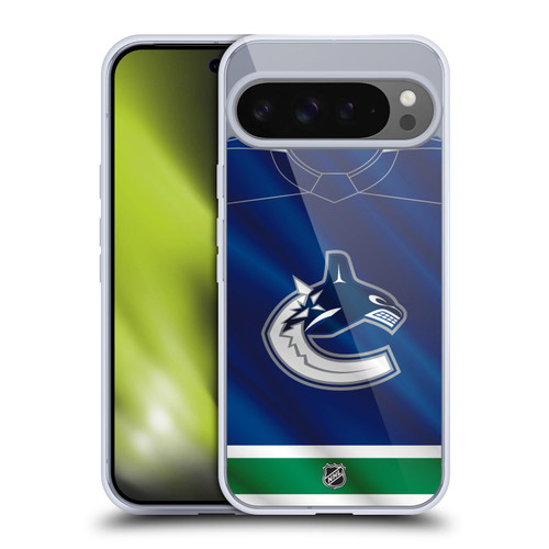 NHL Vancouver Canucks Jersey Soft Gel Case for Google Pixel 9 Pro XL