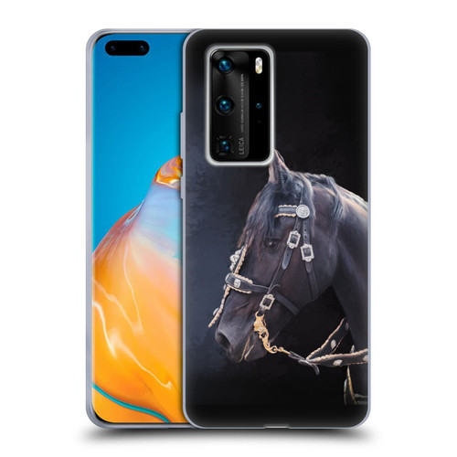Simone Gatterwe Pegasus And Unicorns Friesian Horse Soft Gel Case for Huawei P40 Pro / P40 Pro Plus 5G