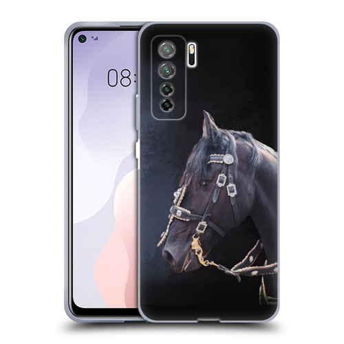 Simone Gatterwe Pegasus And Unicorns Friesian Horse Soft Gel Case for Huawei Nova 7 SE/P40 Lite 5G