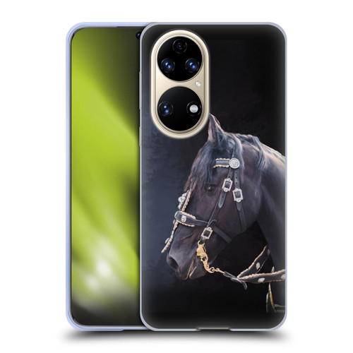 Simone Gatterwe Pegasus And Unicorns Friesian Horse Soft Gel Case for Huawei P50