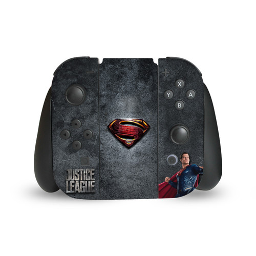 Justice League Movie Logo And Character Art Superman Vinyl Sticker Skin Decal Cover for Nintendo Switch Joy Controller
