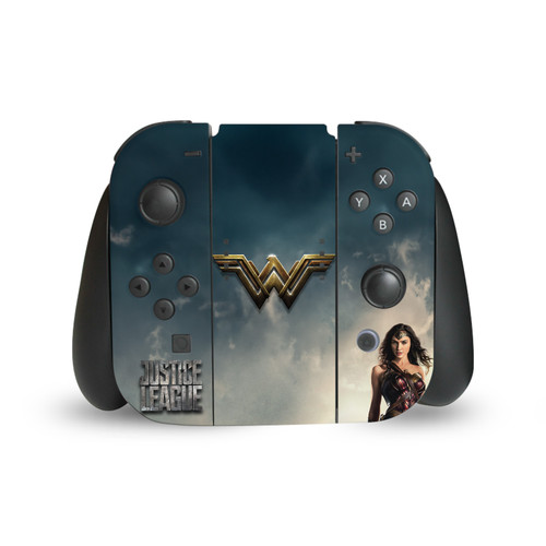 Justice League Movie Logo And Character Art Wonder Woman Poster Vinyl Sticker Skin Decal Cover for Nintendo Switch Joy Controller