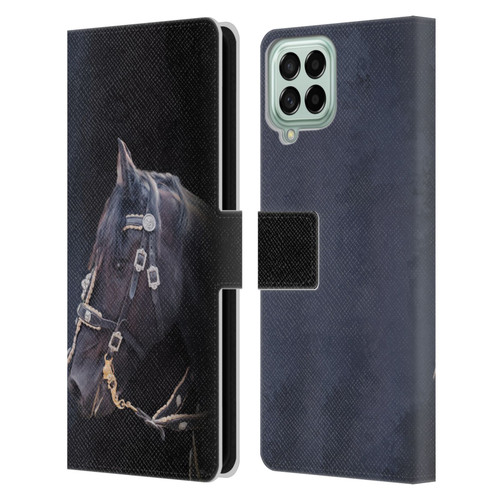 Simone Gatterwe Pegasus And Unicorns Friesian Horse Leather Book Wallet Case Cover For Samsung Galaxy M33 (2022)