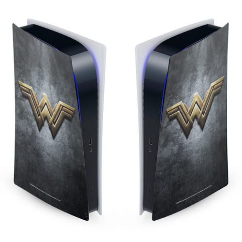 Justice League Movie Logo And Character Art Wonder Woman Vinyl Sticker Skin Decal Cover for Sony PS5 Digital Edition Console