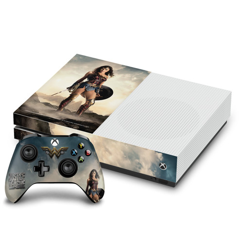 Justice League Movie Logo And Character Art Wonder Woman Poster Vinyl Sticker Skin Decal Cover for Microsoft One S Console & Controller