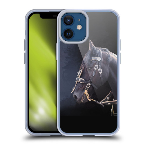 Simone Gatterwe Pegasus And Unicorns Friesian Horse Soft Gel Case for Apple iPhone 12 Mini