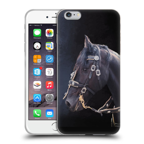 Simone Gatterwe Pegasus And Unicorns Friesian Horse Soft Gel Case for Apple iPhone 6 Plus / iPhone 6s Plus