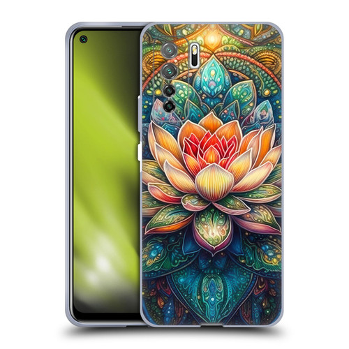 Mark Ashkenazi Multicolor Florals Lotus Soft Gel Case for Huawei Nova 7 SE/P40 Lite 5G