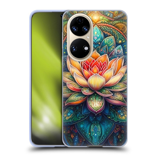 Mark Ashkenazi Multicolor Florals Lotus Soft Gel Case for Huawei P50