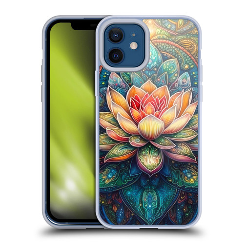Mark Ashkenazi Multicolor Florals Lotus Soft Gel Case for Apple iPhone 12 / iPhone 12 Pro