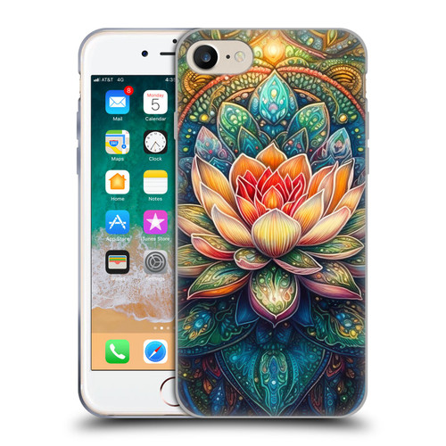 Mark Ashkenazi Multicolor Florals Lotus Soft Gel Case for Apple iPhone 7 / 8 / SE 2020 & 2022