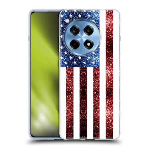 PLdesign Flags USA Glitters Soft Gel Case for OnePlus 12R