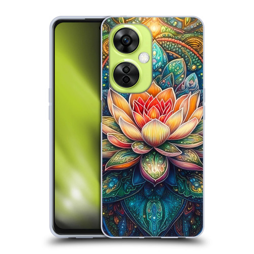 Mark Ashkenazi Multicolor Florals Lotus Soft Gel Case for OnePlus Nord CE 3 Lite 5G
