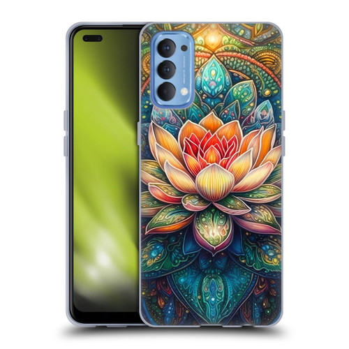 Mark Ashkenazi Multicolor Florals Lotus Soft Gel Case for OPPO Reno 4 5G