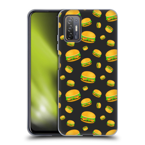 PLdesign Food Patterns Cool Fun Burger Soft Gel Case for HTC Desire 21 Pro 5G