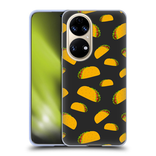 PLdesign Food Patterns Cool Fun Taco Soft Gel Case for Huawei P50