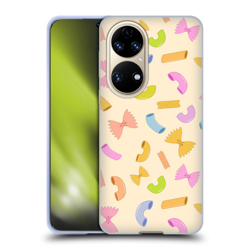 PLdesign Food Patterns Macaroni Pasta Colored Soft Gel Case for Huawei P50