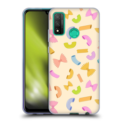 PLdesign Food Patterns Macaroni Pasta Colored Soft Gel Case for Huawei P Smart (2020)
