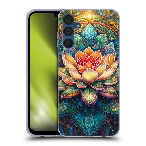 Mark Ashkenazi Multicolor Florals Lotus Soft Gel Case for Samsung Galaxy A15