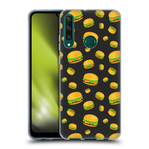 PLdesign Food Patterns Cool Fun Burger Soft Gel Case for Huawei Y6p