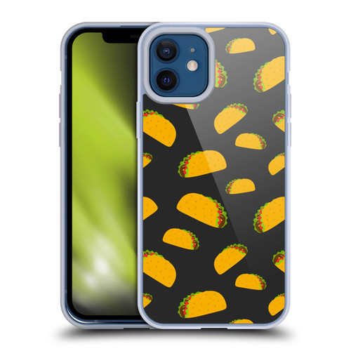 PLdesign Food Patterns Cool Fun Taco Soft Gel Case for Apple iPhone 12 / iPhone 12 Pro