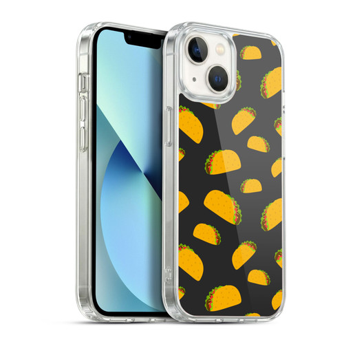 PLdesign Food Patterns Cool Fun Taco Soft Gel Case for Apple iPhone 13