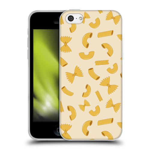 PLdesign Food Patterns Macaroni Pasta Gold Soft Gel Case for Apple iPhone 5c