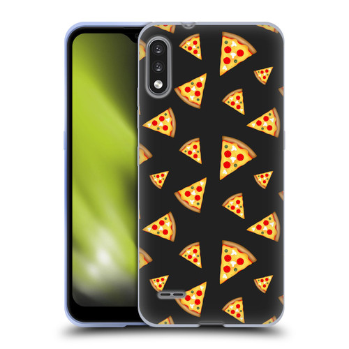 PLdesign Food Patterns Cool Fun Pizza Slices Black Soft Gel Case for LG K22