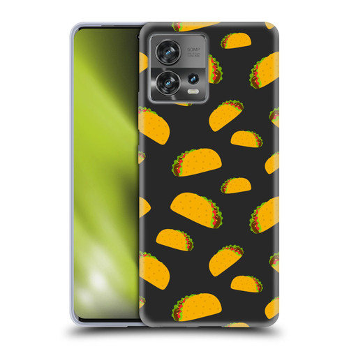 PLdesign Food Patterns Cool Fun Taco Soft Gel Case for Motorola Moto Edge 30 Fusion