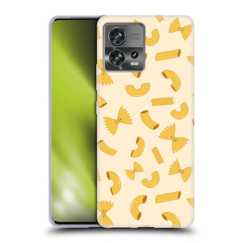 PLdesign Food Patterns Macaroni Pasta Gold Soft Gel Case for Motorola Moto Edge 30 Fusion