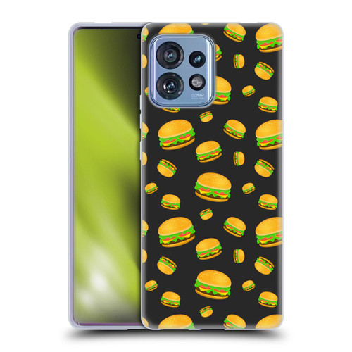 PLdesign Food Patterns Cool Fun Burger Soft Gel Case for Motorola Moto Edge 40 Pro