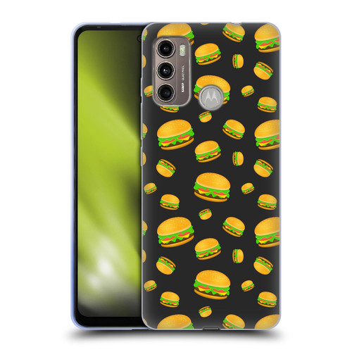 PLdesign Food Patterns Cool Fun Burger Soft Gel Case for Motorola Moto G60 / Moto G40 Fusion