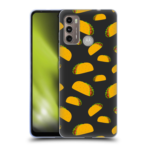 PLdesign Food Patterns Cool Fun Taco Soft Gel Case for Motorola Moto G60 / Moto G40 Fusion