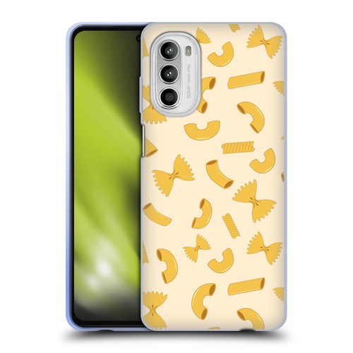 PLdesign Food Patterns Macaroni Pasta Gold Soft Gel Case for Motorola Moto G52