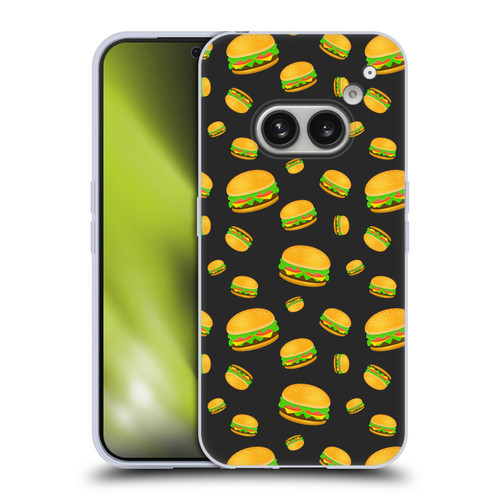 PLdesign Food Patterns Cool Fun Burger Soft Gel Case for Nothing Phone (2a)