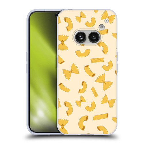 PLdesign Food Patterns Macaroni Pasta Gold Soft Gel Case for Nothing Phone (2a)
