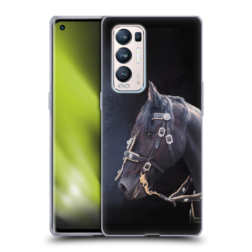 Simone Gatterwe Pegasus And Unicorns Friesian Horse Soft Gel Case for OPPO Find X3 Neo / Reno5 Pro+ 5G