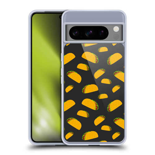 PLdesign Food Patterns Cool Fun Taco Soft Gel Case for Google Pixel 8 Pro