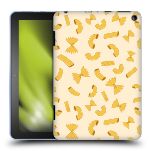 PLdesign Food Patterns Macaroni Pasta Gold Soft Gel Case for Amazon Fire HD 8/Fire HD 8 Plus 2020