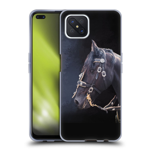 Simone Gatterwe Pegasus And Unicorns Friesian Horse Soft Gel Case for OPPO Reno4 Z 5G