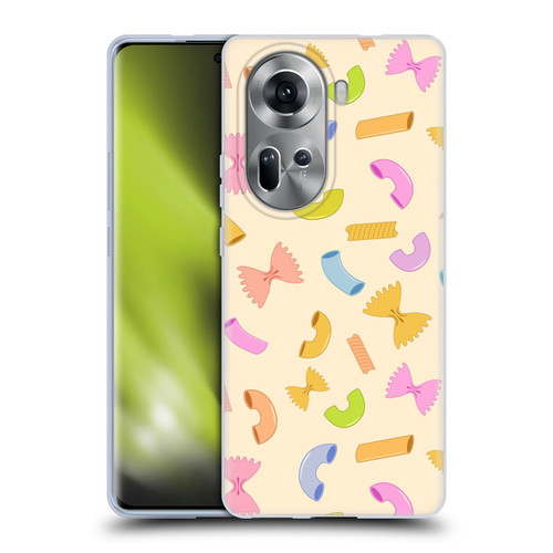 PLdesign Food Patterns Macaroni Pasta Colored Soft Gel Case for OPPO Reno11