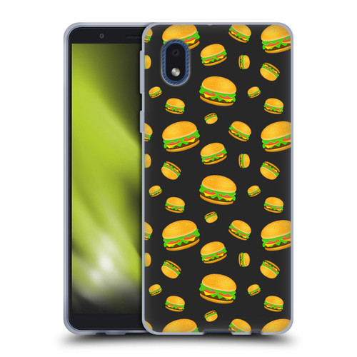 PLdesign Food Patterns Cool Fun Burger Soft Gel Case for Samsung Galaxy A01 Core (2020)