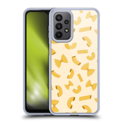 PLdesign Food Patterns Macaroni Pasta Gold Soft Gel Case for Samsung Galaxy A23 / 5G (2022)