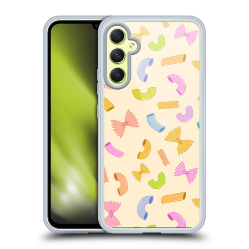 PLdesign Food Patterns Macaroni Pasta Colored Soft Gel Case for Samsung Galaxy A34 5G