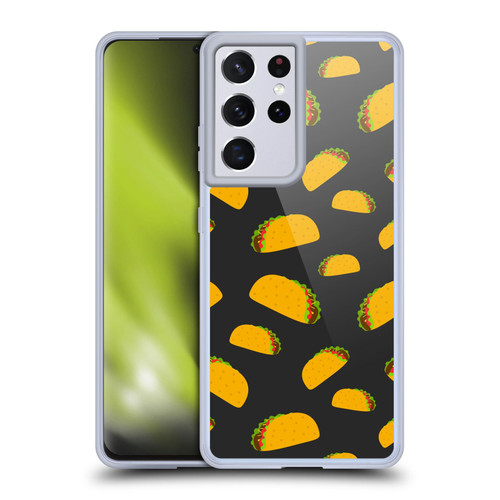 PLdesign Food Patterns Cool Fun Taco Soft Gel Case for Samsung Galaxy S21 Ultra 5G