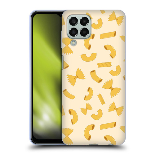 PLdesign Food Patterns Macaroni Pasta Gold Soft Gel Case for Samsung Galaxy M33 (2022)