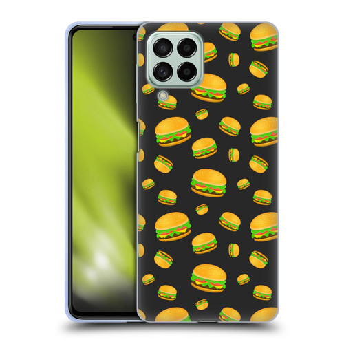 PLdesign Food Patterns Cool Fun Burger Soft Gel Case for Samsung Galaxy M53 (2022)