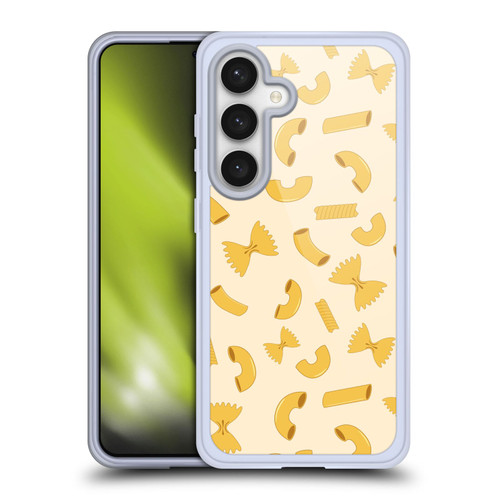 PLdesign Food Patterns Macaroni Pasta Gold Soft Gel Case for Samsung Galaxy S24 5G